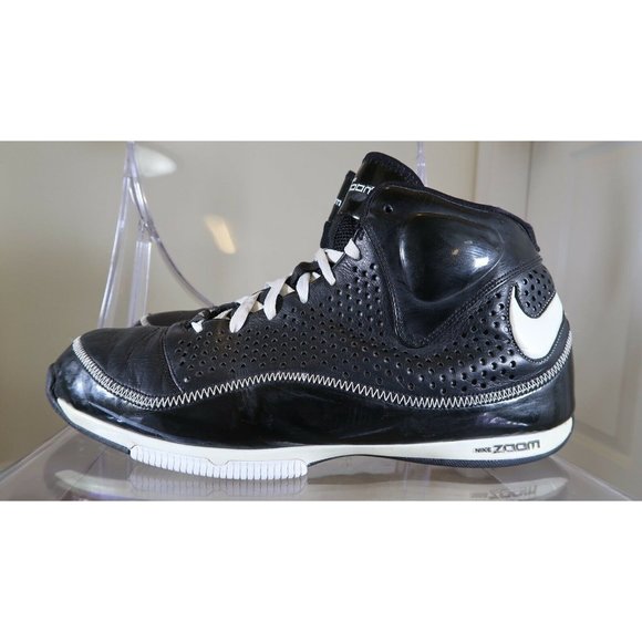 2007 NEW W/ BOX NIKE AIR ZOOM BB II ASIA 317993-012  SZ 13.5 Black/White - Picture 6 of 12